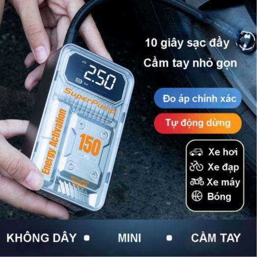 Bơm lốp xe hơi 120W áp suất 150 PSI Bơm lốp xe hơi 120W áp suất 150 PSI