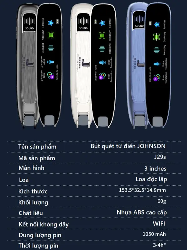 Bút Quét Dịch và Tra Từ Điển JOHNSON