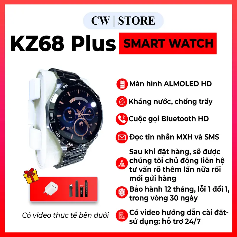 Đồng hồ KZ68 Plus 2025 pin trâu Đồng hồ KZ68 Plus 2025 pin trâu