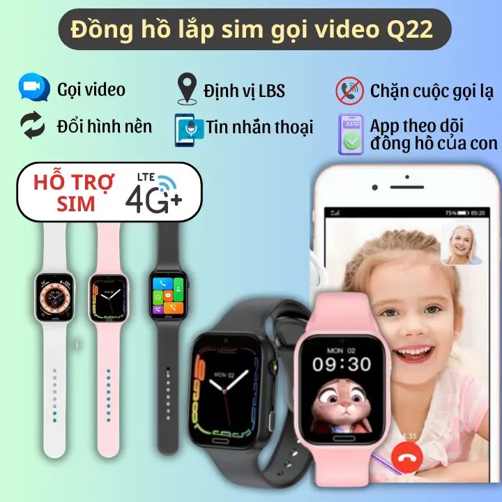 Đồng hồ lắp sim Q22 Đồng hồ lắp sim Q22