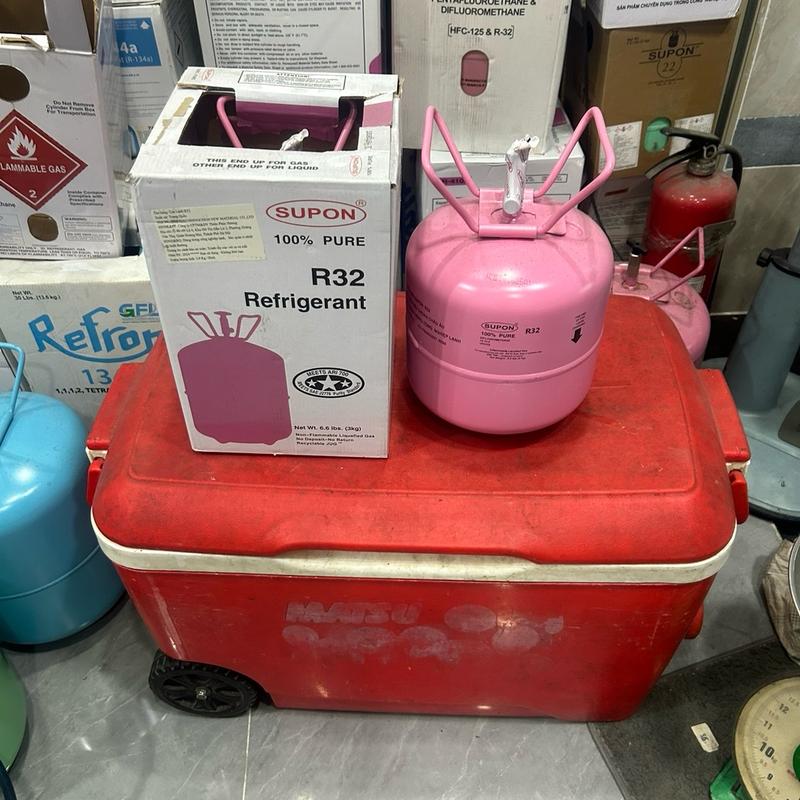 Gas máy lạnh R32 bình 3kg gas Gas máy lạnh R32 bình 3kg