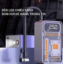 Bơm lốp xe hơi 120W áp suất 150 PSI