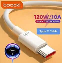 Cáp sạc nhanh Type C, Toocki, 10A, 120W