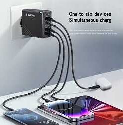 Cóc sạc nhanh 160W 3USB 3PD