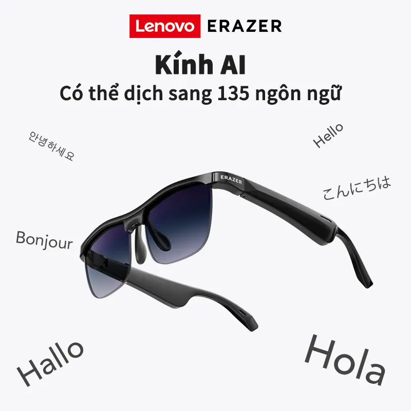 Kính phiên dịch AI Lenovo ERAZER SG10PRO Kính phiên dịch AI Lenovo ERAZER SG10PRO