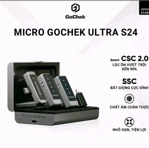 Micro thu âm không dây GoChek Ultra S24 Micro thu âm không dây GoChek Ultra S24
