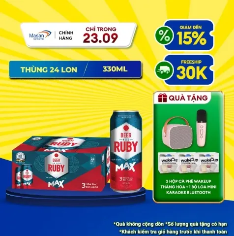 Thùng Bia Red Ruby Max 330ml Thùng Bia Red Ruby Max 330ml