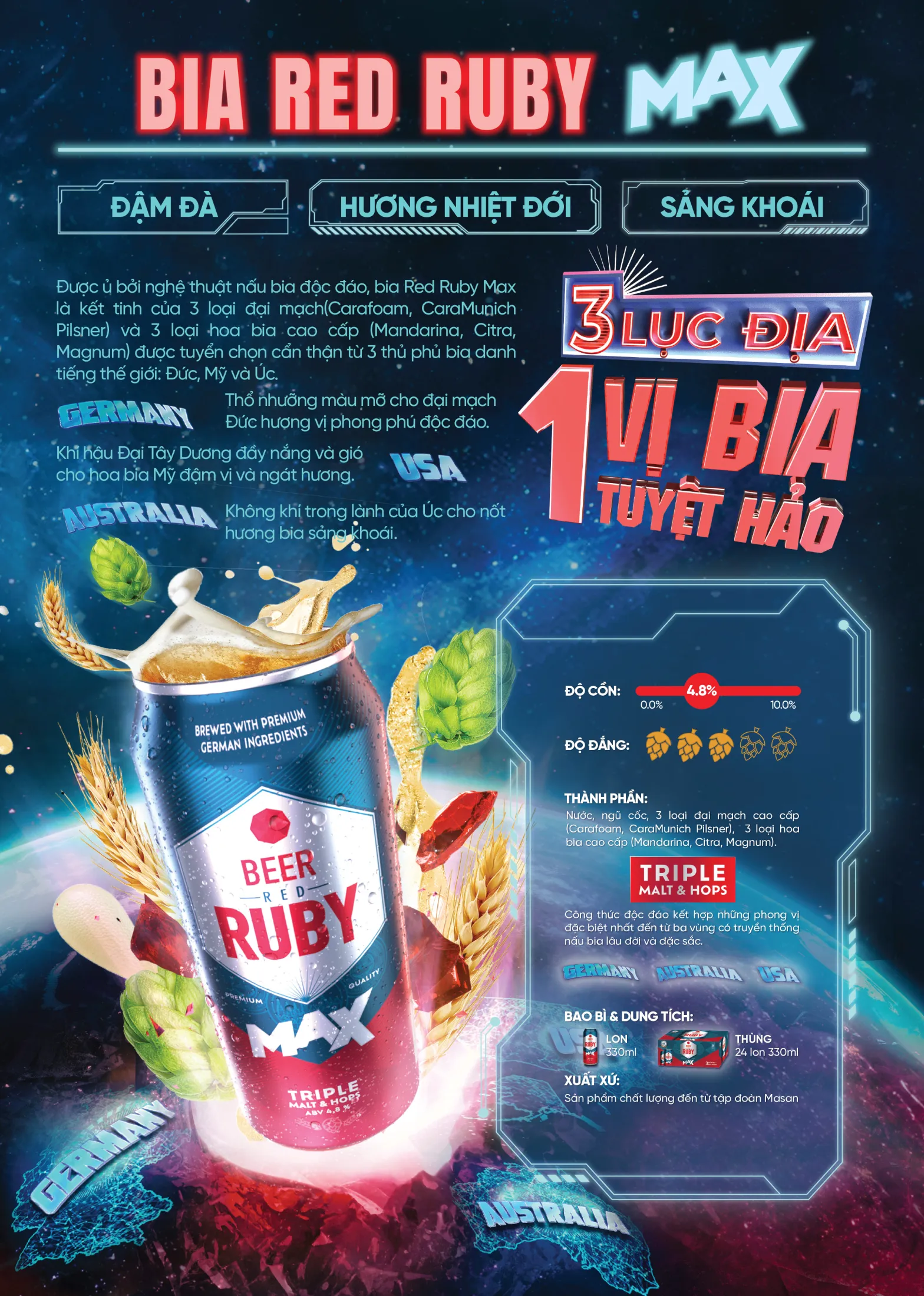 Thùng Bia Red Ruby Max 330ml Thùng Bia Red Ruby Max 330ml