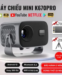 Máy chiếu mini 670PRO Full HD 4k 8800 Lumens, Mini Projector 670pro