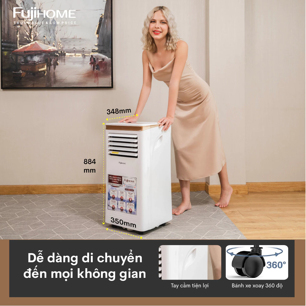 Máy lạnh di động FUJIHOME PAC14 14000BTU Máy lạnh di động FUJIHOME MPAC10 10000BTU