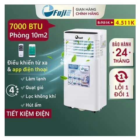 Máy lạnh di động FUJIHOME MPAC7 7.000BTU Máy lạnh di động FUJIHOME MPAC7 7000BTU