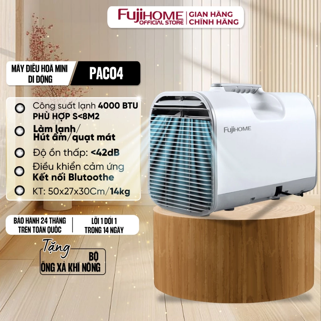 Máy lạnh di động Fujihome PAC04 4000BTU 8m2 2 Máy lạnh di động Fujihome PAC04 4000BTU 8m2