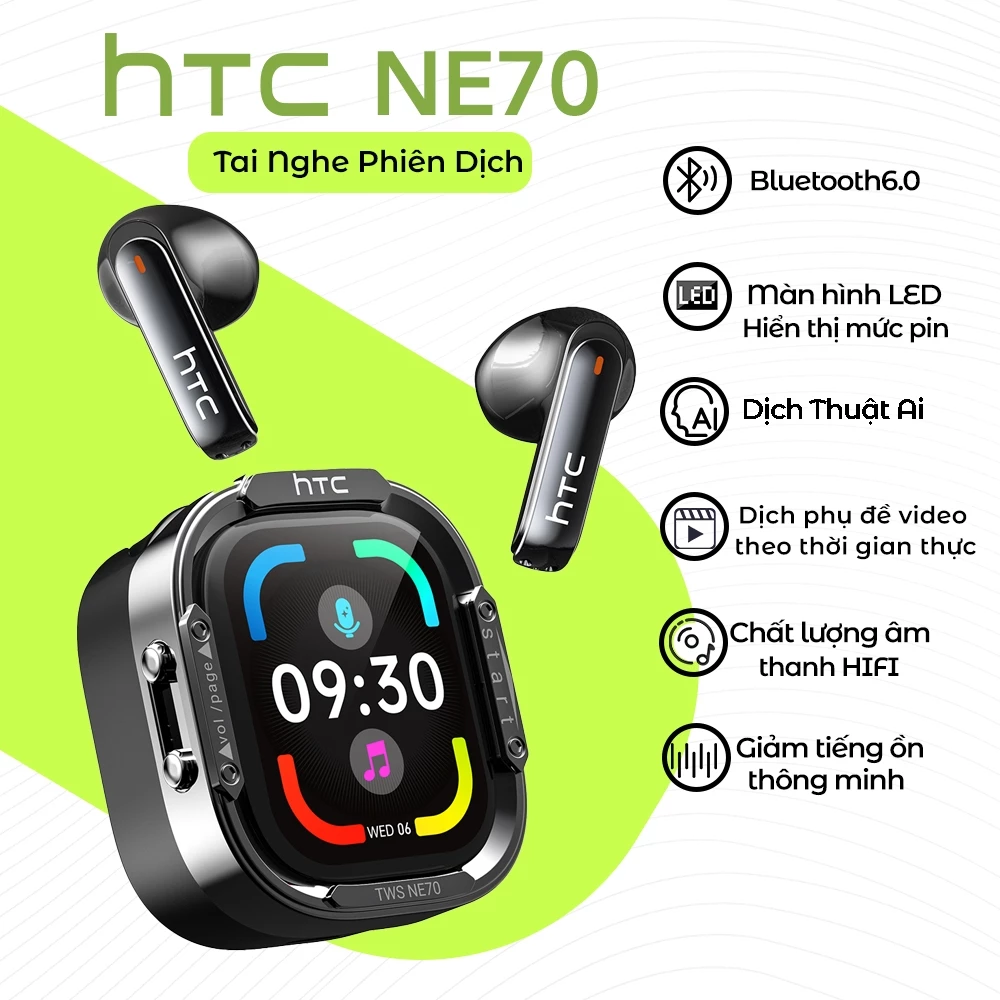 HTC NE70 Tai Nghe Phiên Dịch AI HTC NE70 Tai Nghe Phiên Dịch Ai