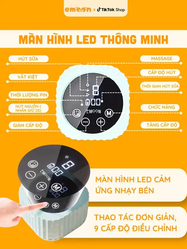 Máy Hút Sữa Điện Đôi EMOON 3 Máy Hút Sữa Điện Đôi EMOON