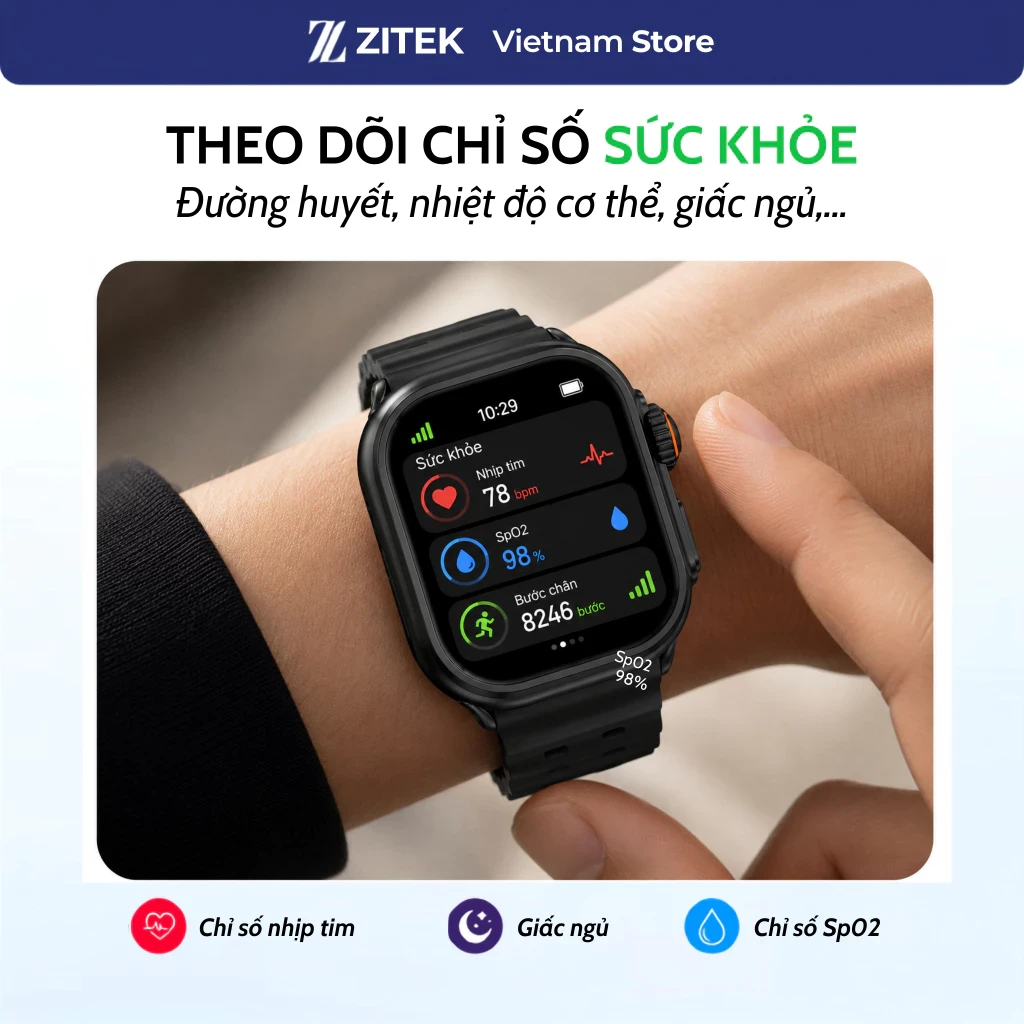 Đồng Hồ Thông Minh ZITEK DW100 2 Đồng Hồ Thông Minh ZITEK DW100